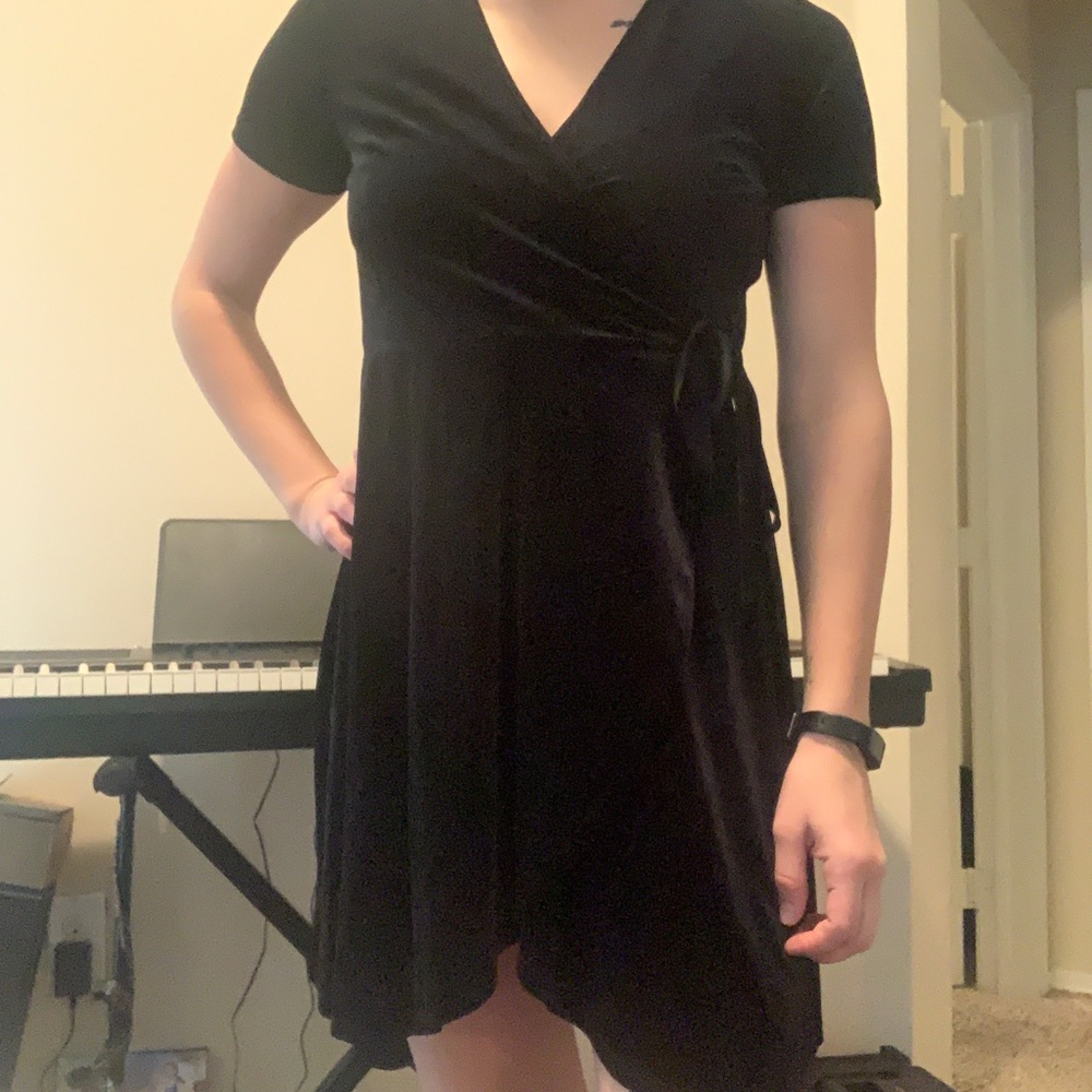 Tie on wrap dress